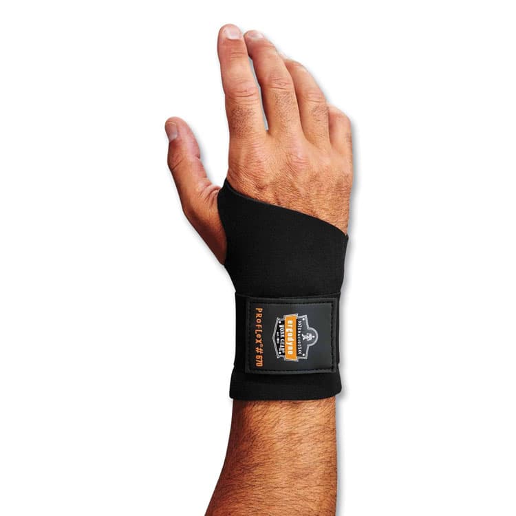 ERGODYNE CORPORATION ProFlex 670 Ambidextrous Single Strap Wrist Support, Medium, Fits Left/Right Hand, Black (EGO16613) thumbnail 4