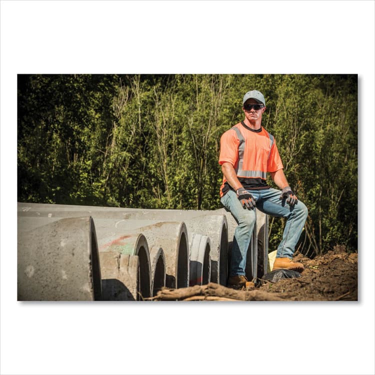 ERGODYNE CORPORATION GloWear 8289BK Class 2 Hi-Vis T-Shirt with Black Bottom, 2X-Large, Orange (EGO22516) thumbnail 3