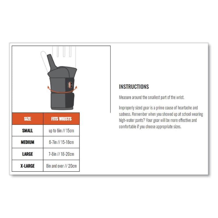 ERGODYNE CORPORATION ProFlex 675 Ambidextrous Double Strap Wrist Support, X-Large, Fits Left/Right Hand, Black (EGO16625) thumbnail 4