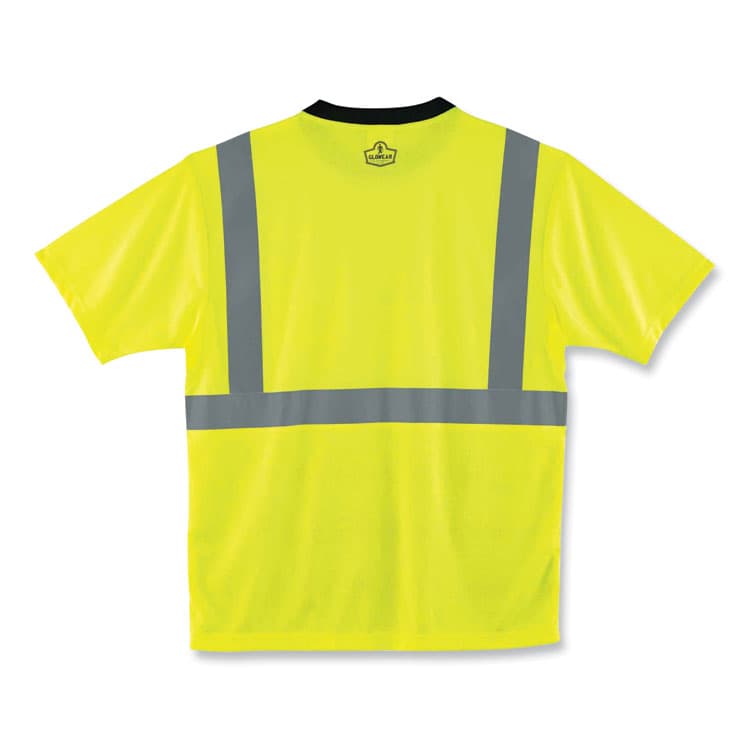 ERGODYNE CORPORATION GloWear 8289BK Class 2 Hi-Vis T-Shirt with Black Bottom, 4X-Large, Lime (EGO22508) thumbnail 3