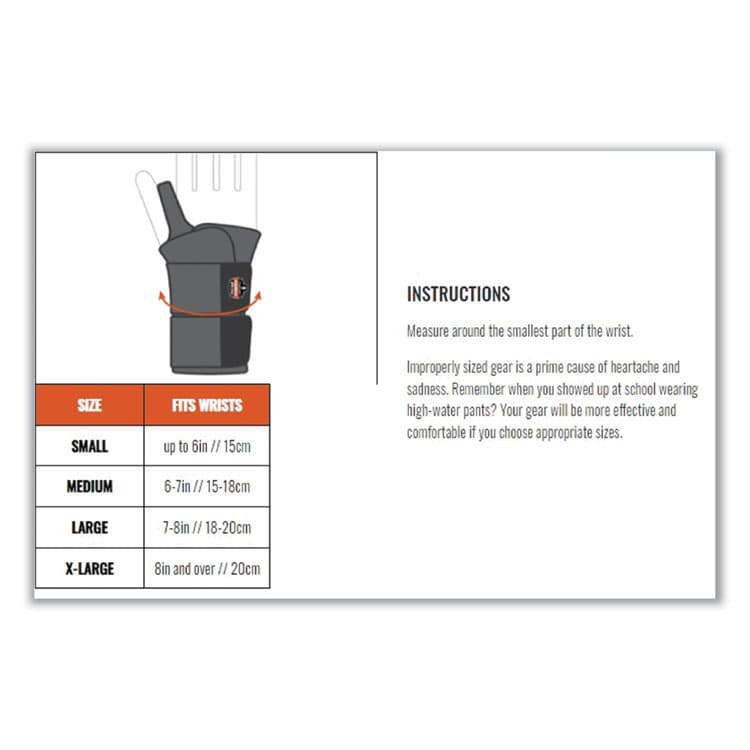 ERGODYNE CORPORATION ProFlex 670 Ambidextrous Single Strap Wrist Support, Large, Fits Left/Right Hand, Black (EGO16614) thumbnail 4