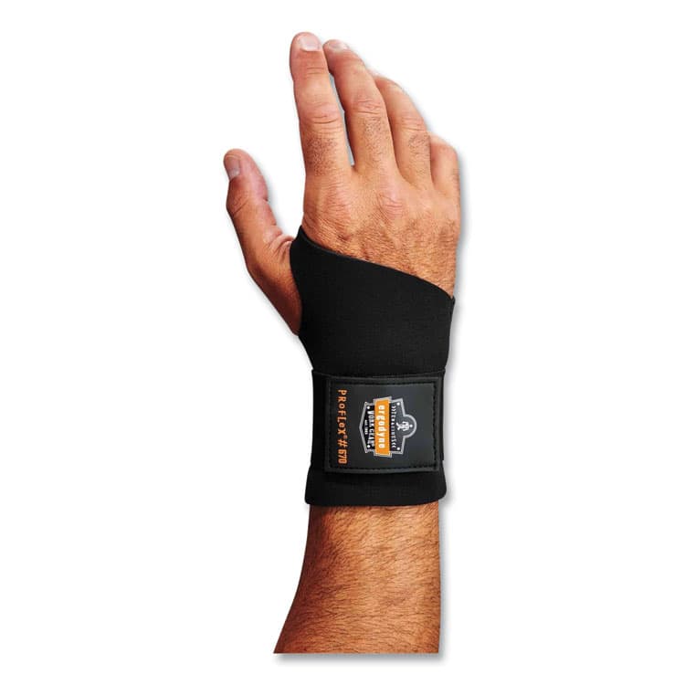 ERGODYNE CORPORATION ProFlex 670 Ambidextrous Single Strap Wrist Support, X-Large, Fits Left/Right Hand, Black (EGO16615) thumbnail 4