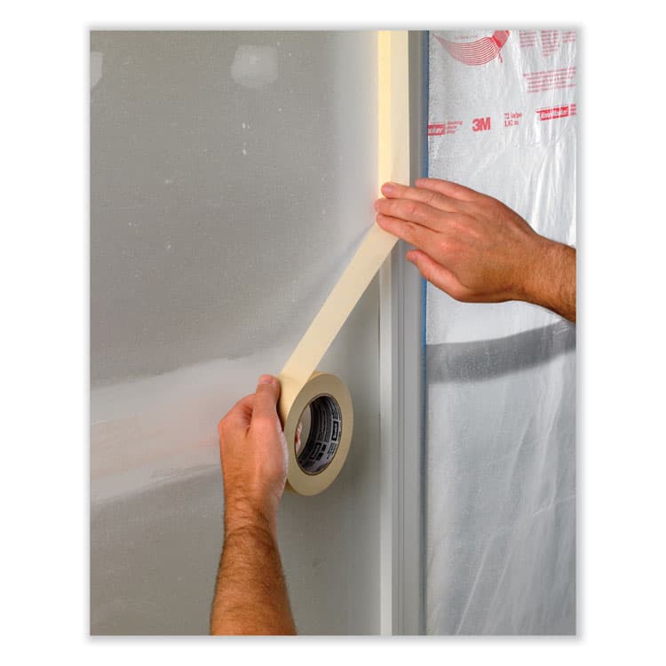 3M/COMMERCIAL TAPE DIV. Economy Masking Tape, 3" Core, 0.7" x 60.1 yds, Tan (MMM260018A) thumbnail 3