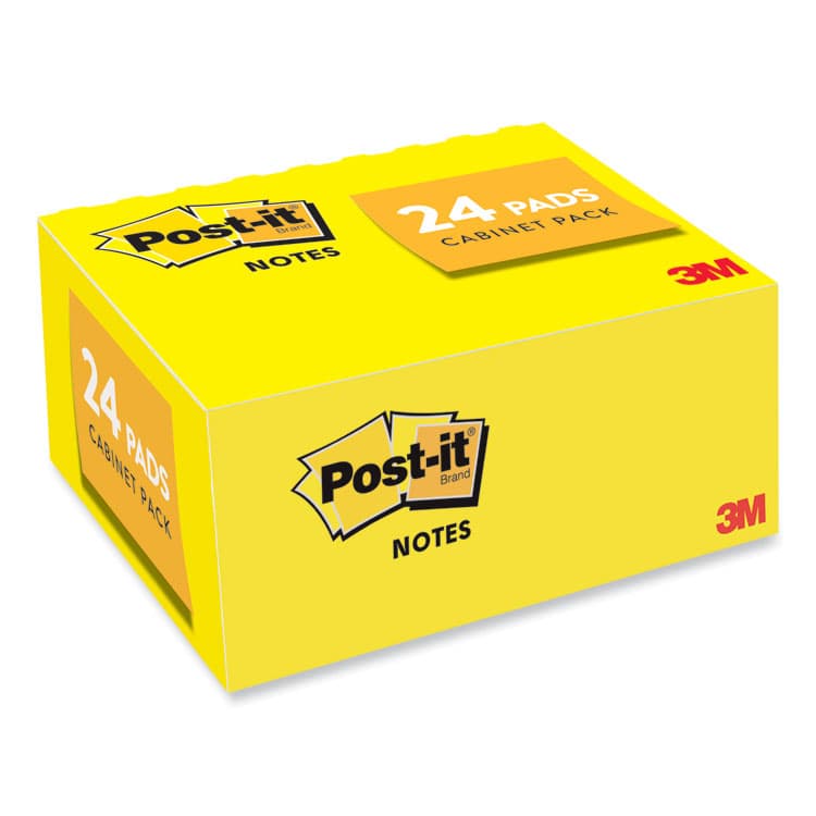 3M/COMMERCIAL TAPE DIV. Original Pads in Canary Yellow, 1.38" x 1.88", Value Pack, 100 Sheets/Pad, 24 Pads/Pack (MMM65324VAD) thumbnail 2