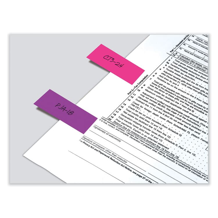 3M/COMMERCIAL TAPE DIV. Page Flag Markers, Assorted Brights, 50 Flags/Pad, 4 Pads/Pack (MMM6714AU) thumbnail 4