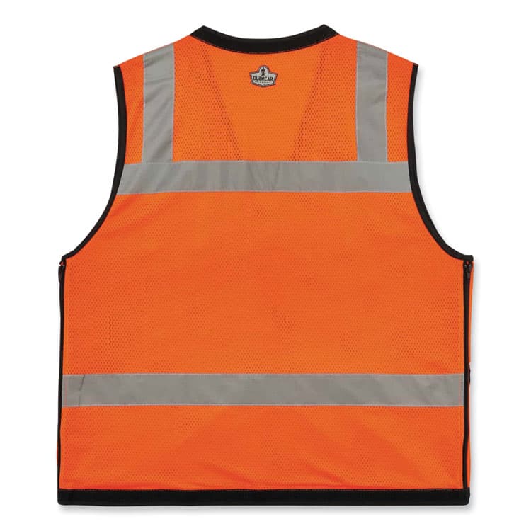 ERGODYNE CORPORATION GloWear 8253HDZ Class 2 Heavy-Duty Mesh Surveyors Vest, Polyester, 4X-Large/5X-Large, Orange (EGO23319) thumbnail 2