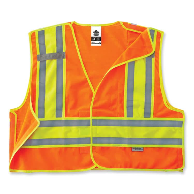 ERGODYNE CORPORATION GloWear 8245PSV Class 2 Public Safety Vest, Polyester, 4X-Large/5X-Large, Orange (EGO23389) thumbnail 3