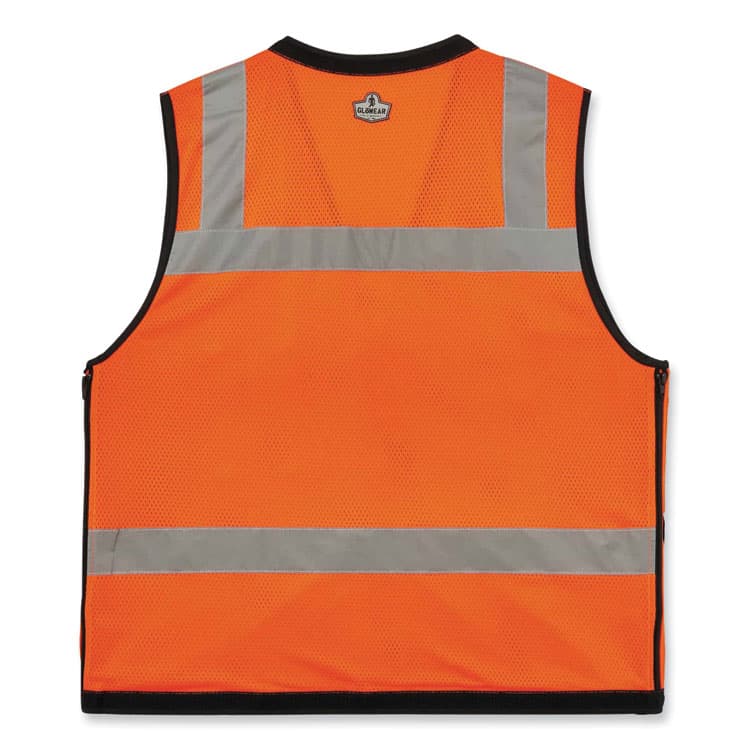 ERGODYNE CORPORATION GloWear 8253HDZ Class 2 Heavy-Duty Mesh Surveyors Vest, Polyester, Small/Medium, Orange (EGO23313) thumbnail 2