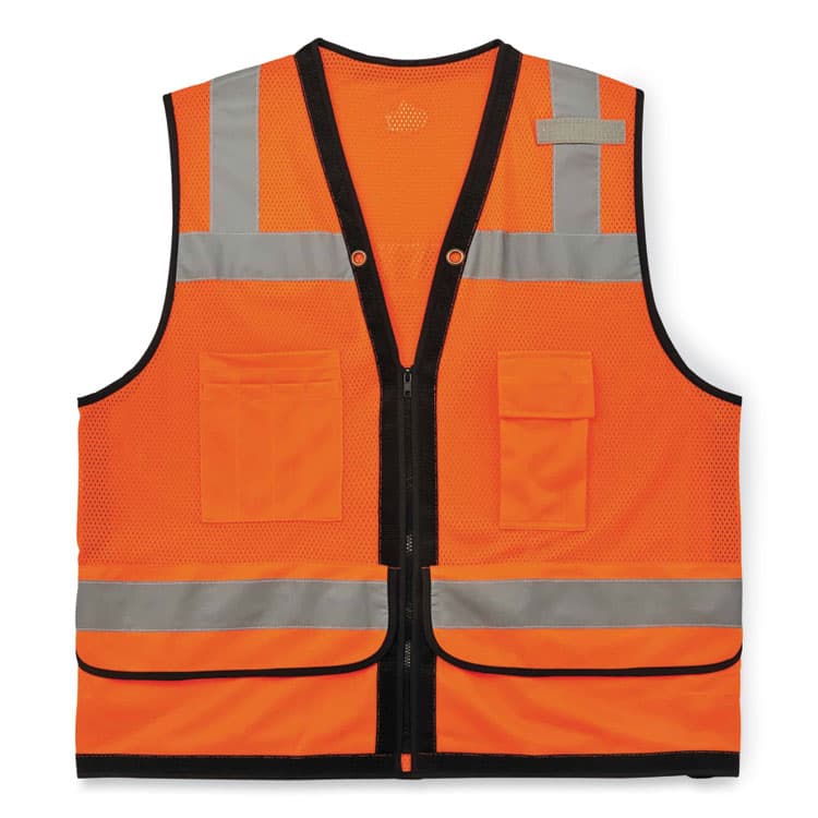 ERGODYNE CORPORATION GloWear 8253HDZ Class 2 Heavy-Duty Mesh Surveyors Vest, Polyester, Small/Medium, Orange (EGO23313)