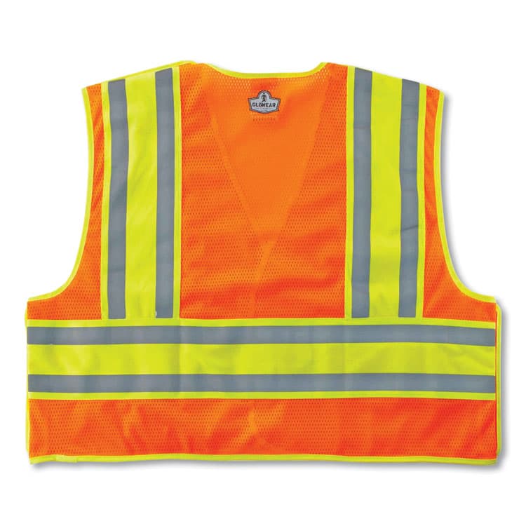 ERGODYNE CORPORATION GloWear 8245PSV Class 2 Public Safety Vest, Polyester, Large/X-Large, Orange (EGO23385) thumbnail 4