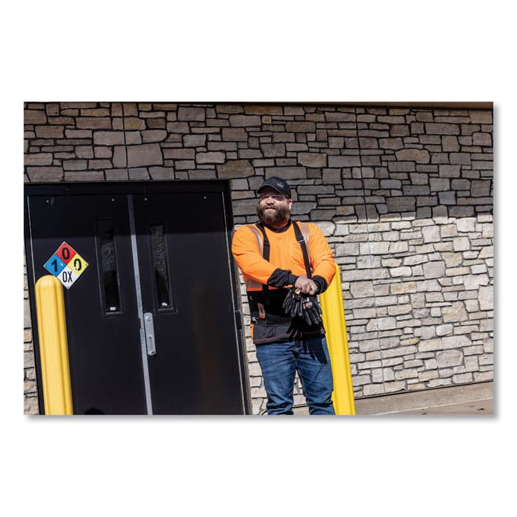 ERGODYNE CORPORATION GloWear 8281BK Class 2 Long Sleeve Shirt with Black Bottom, Polyester, 5X-Large, Orange (EGO22689) thumbnail 3