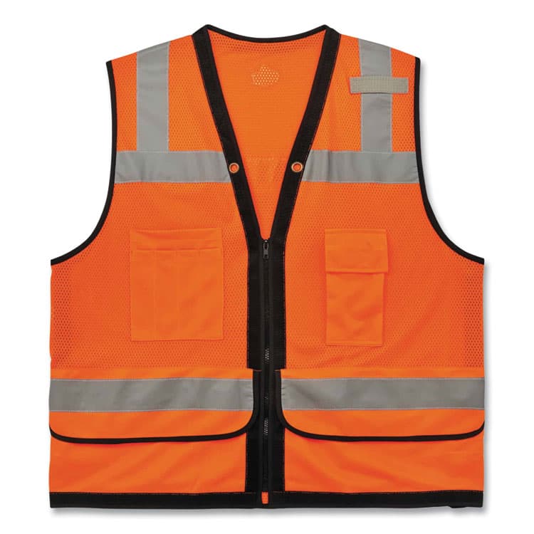 ERGODYNE CORPORATION GloWear 8253HDZ Class 2 Heavy-Duty Mesh Surveyors Vest, Polyester, Large/X-Large, Orange (EGO23315)