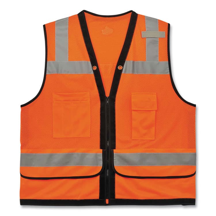 ERGODYNE CORPORATION GloWear 8253HDZ Class 2 Heavy-Duty Mesh Surveyors Vest, Polyester, 2X-Large/3X-Large, Orange (EGO23317)