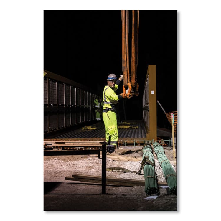 ERGODYNE CORPORATION GloWear 8291BK Type R Class 2 Black Front Long Sleeve T-Shirt, Polyester, 2X-Large, Lime (EGO22706) thumbnail 2