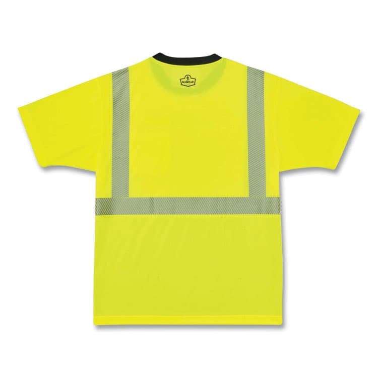 ERGODYNE CORPORATION GloWear 8280BK Class 2 Performance T-Shirt with Black Bottom, Polyester, 5X-Large, Lime (EGO22539) thumbnail 4
