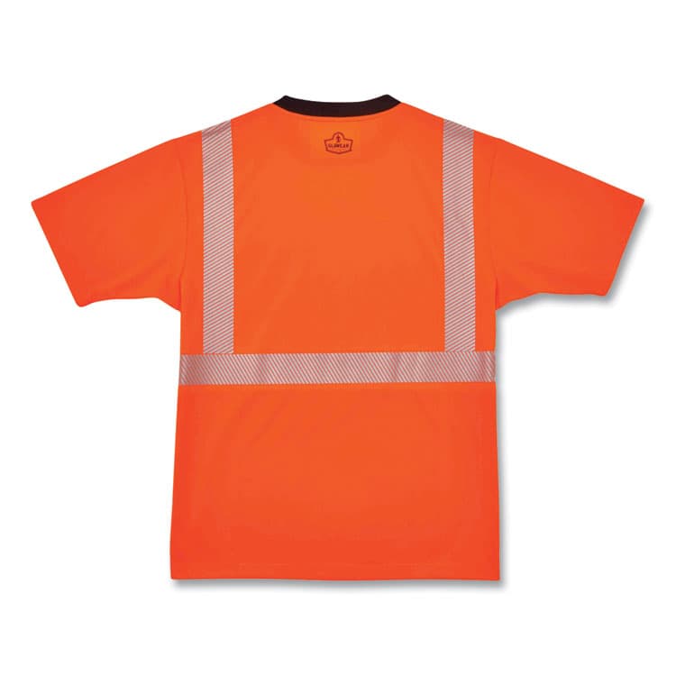 ERGODYNE CORPORATION GloWear 8280BK Class 2 Performance T-Shirt with Black Bottom, Polyester, 5X-Large, Orange (EGO22589) thumbnail 3
