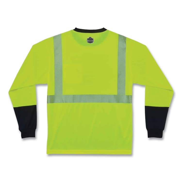 ERGODYNE CORPORATION GloWear 8281BK Class 2 Long Sleeve Shirt with Black Bottom, Polyester, 4X-Large, Lime (EGO22638) thumbnail 3