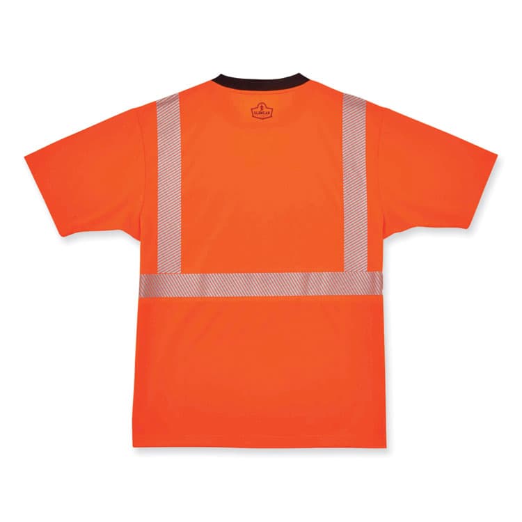 ERGODYNE CORPORATION GloWear 8280BK Class 2 Performance T-Shirt with Black Bottom, Polyester, Medium, Orange (EGO22583) thumbnail 3