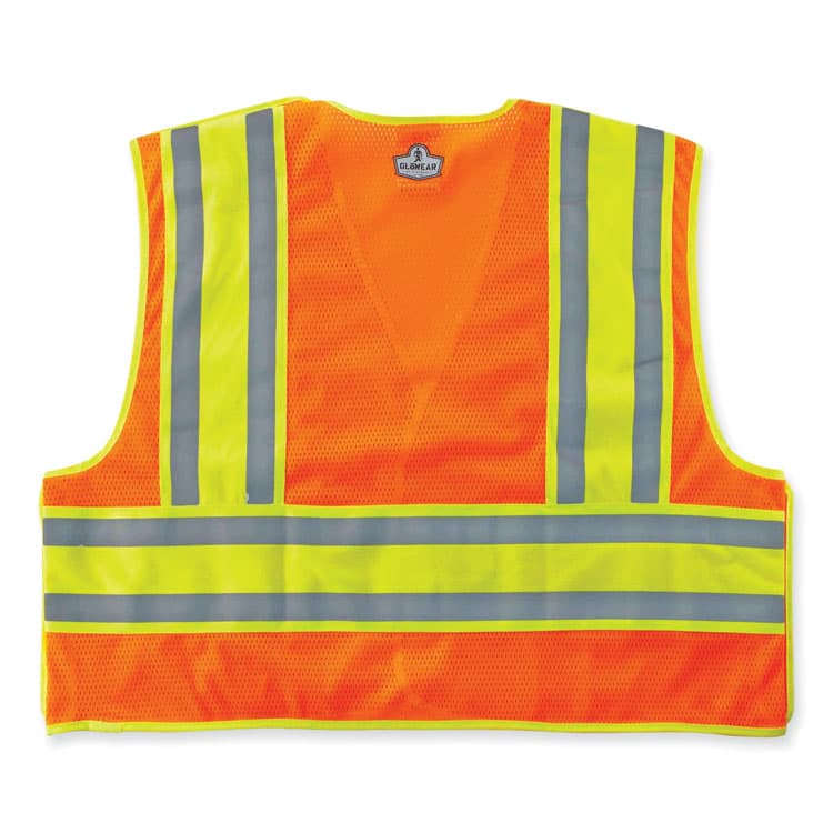 ERGODYNE CORPORATION GloWear 8245PSV Class 2 Public Safety Vest, Polyester, Small/Medium, Orange (EGO23383) thumbnail 4
