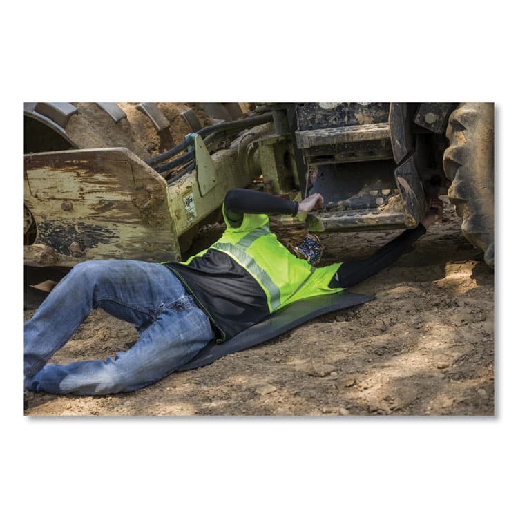 ERGODYNE CORPORATION GloWear 8280BK Class 2 Performance T-Shirt with Black Bottom, Polyester, Large, Lime (EGO22534) thumbnail 3