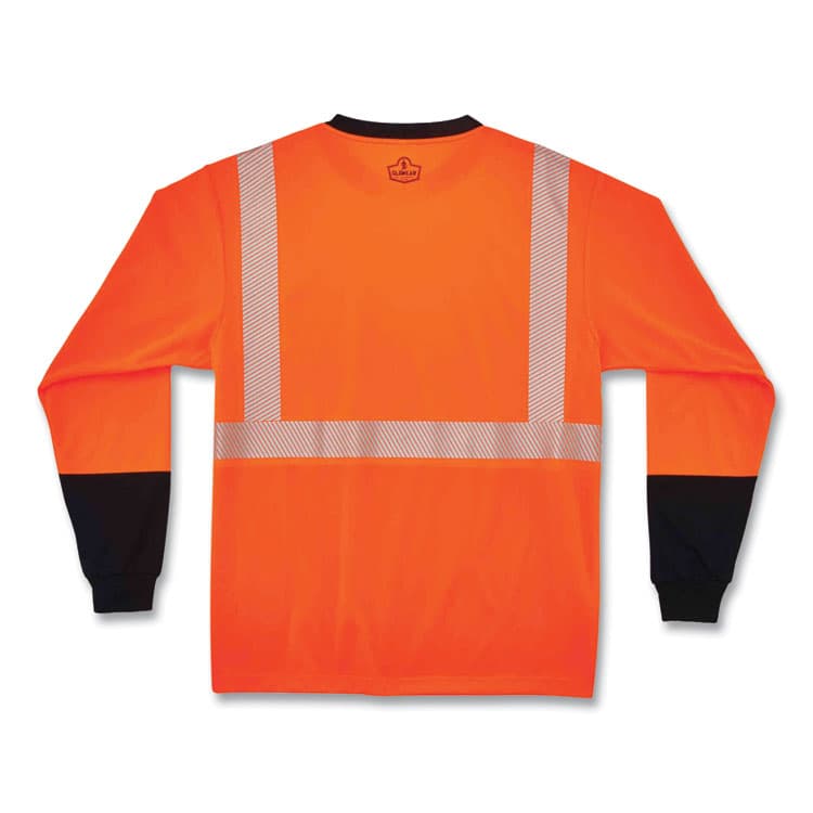 ERGODYNE CORPORATION GloWear 8281BK Class 2 Long Sleeve Shirt with Black Bottom, Polyester, 3X-Large, Orange (EGO22687) thumbnail 3