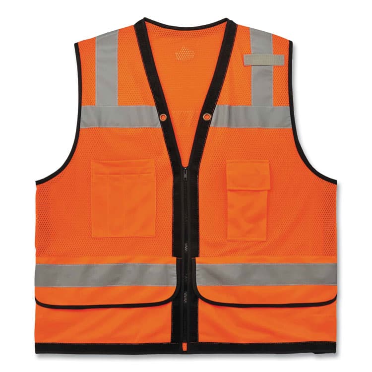 ERGODYNE CORPORATION GloWear 8253HDZ Class 2 Heavy-Duty Mesh Surveyors Vest, Polyester, 4X-Large/5X-Large, Orange (EGO23319)
