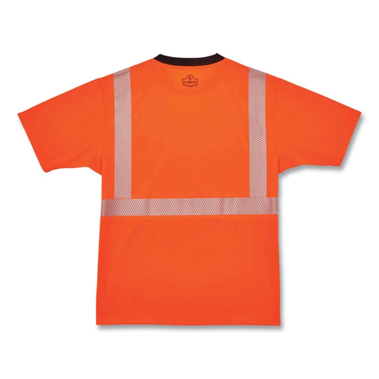 ERGODYNE CORPORATION GloWear 8280BK Class 2 Performance T-Shirt with Black Bottom, Polyester, Small, Orange (EGO22582) thumbnail 4