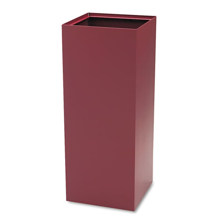 SAFCO PRODUCTS Public Square Recycling Receptacles, Can Recycling, 37 gal, Steel, Burgundy (SAF2983BG)