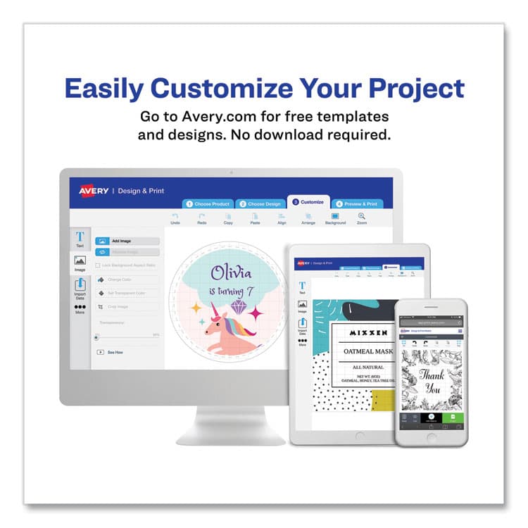 AVERY PRODUCTS CORPORATION Shipping Labels with TrueBlock Technology, Inkjet Printers, 2.5 x 4, White, 8 Labels/Sheet, 25 Sheets/Pack (AVE5815) thumbnail 4