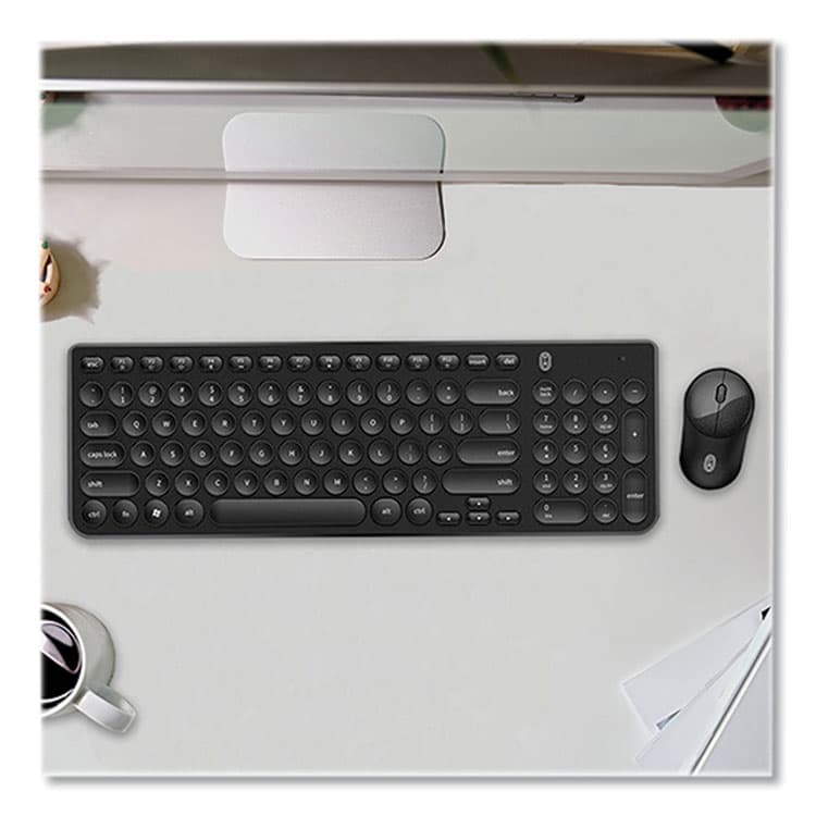 CENTON ELECTRONICS . Pro Wireless Keyboard and Optical Mouse Combo, 2.4 GHz Frequency, Black (CELROBB3WBK) thumbnail 2