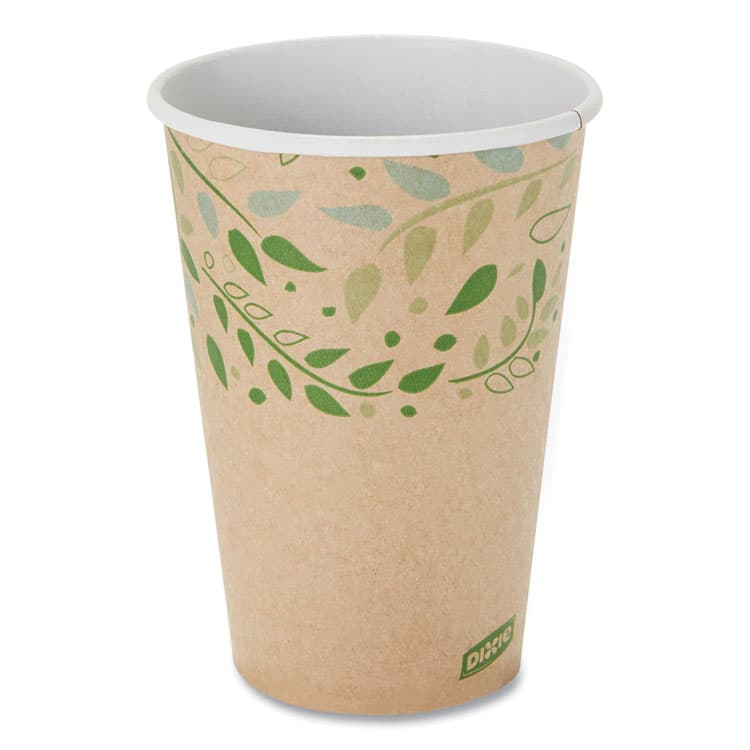 DIXIE FOOD SERVICE EcoSmart Recycled Hot/Cold Cups, 16 oz, Paper, Kraft/Green, 1,000/Carton (DXE2346R)