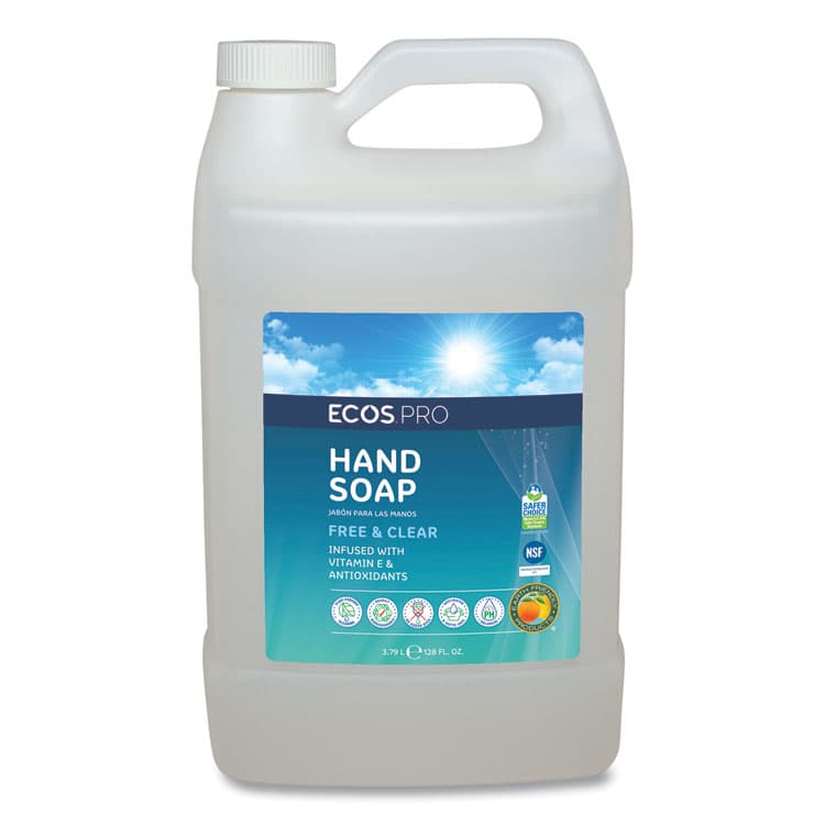 EARTH FRIENDLY PRODUCTS Liquid Hand Soap, Free and Clear Scent, 1 gal (EOPPL966304EA)