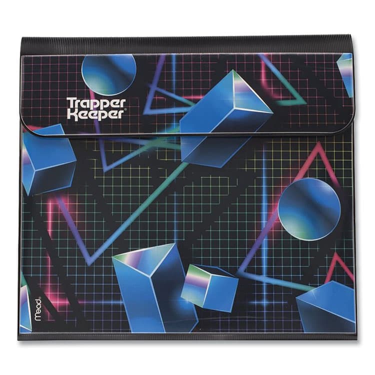 MEAD PRODUCTS Trapper Keeper 3-Ring Pocket Binder, 1" Capacity, 11.25 x 12.19, Shapes (MEA260038CQ1ECM)