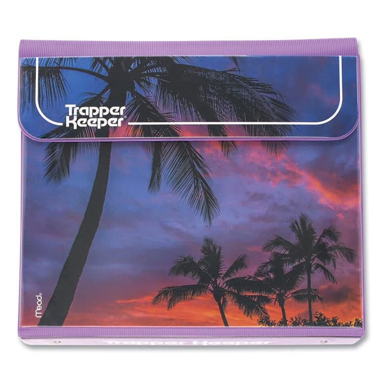 MEAD PRODUCTS Trapper Keeper 3-Ring Pocket Binder, 1" Capacity, 11.25 x 12.19, Palm Trees (MEA260038FDE1EC)