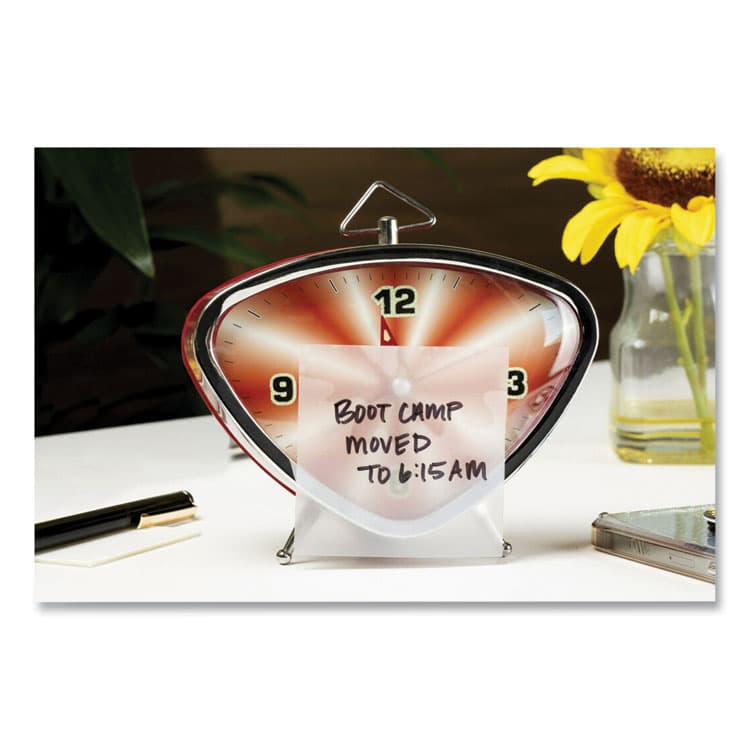 3M/COMMERCIAL TAPE DIV. Transparent Notes, 2.88" x 2.88", Clear, 36 Sheets/Pad (MMM600TRSPT) thumbnail 3