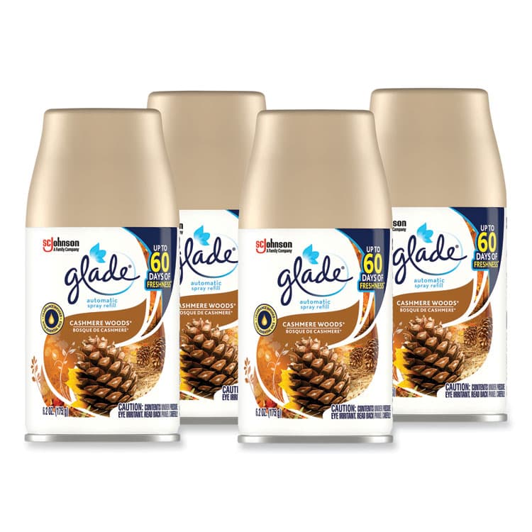 SC JOHNSON Automatic Air Freshener, Cashmere Woods, 6.2 oz, 4/Carton (SJN344757) thumbnail 2