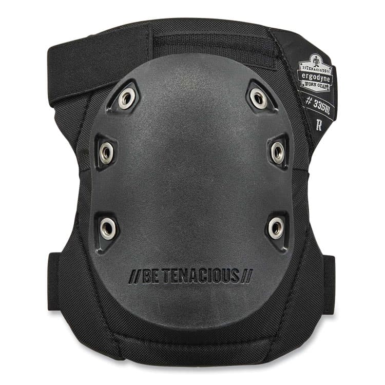 ERGODYNE CORPORATION ProFlex 335HL Slip-Resistant Black Rubber Cap Knee Pads, Hook and Loop Closure, Pair (EGO18336) thumbnail 2