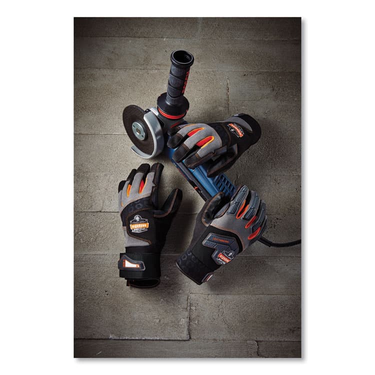 ERGODYNE CORPORATION ProFlex 9012 Certified AV Gloves + Wrist Support, EN388: 2121X, 15.5" Long, XX-Large, Black, Pair (EGO17736) thumbnail 4