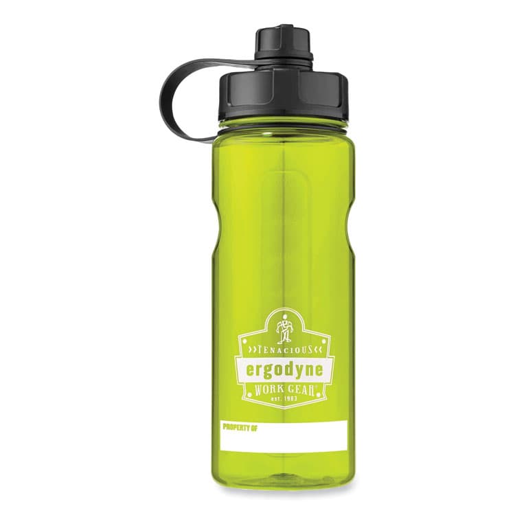ERGODYNE CORPORATION Chill-Its 5151 Plastic Wide Mouth Water Bottle, 34 oz, Lime (EGO13153)