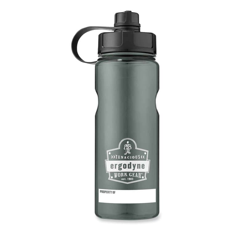 ERGODYNE CORPORATION Chill-Its 5151 Plastic Wide Mouth Water Bottle, 34 oz, Black (EGO13152)