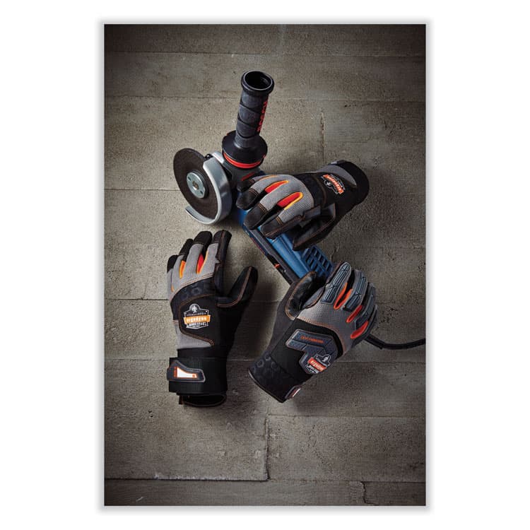 ERGODYNE CORPORATION ProFlex 9012 Certified AV Gloves + Wrist Support, EN388: 2121X, 14.5" Long, Small, Black, Pair (EGO17732) thumbnail 4