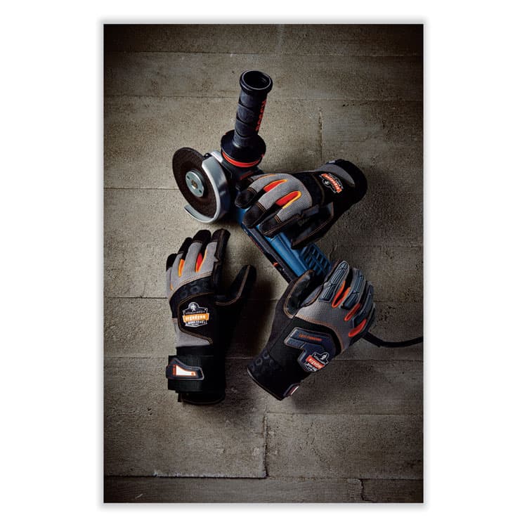 ERGODYNE CORPORATION ProFlex 9012 Certified AV Gloves + Wrist Support, EN388: 2121X, 15.5" Long, X-Large, Black, Pair (EGO17735) thumbnail 4