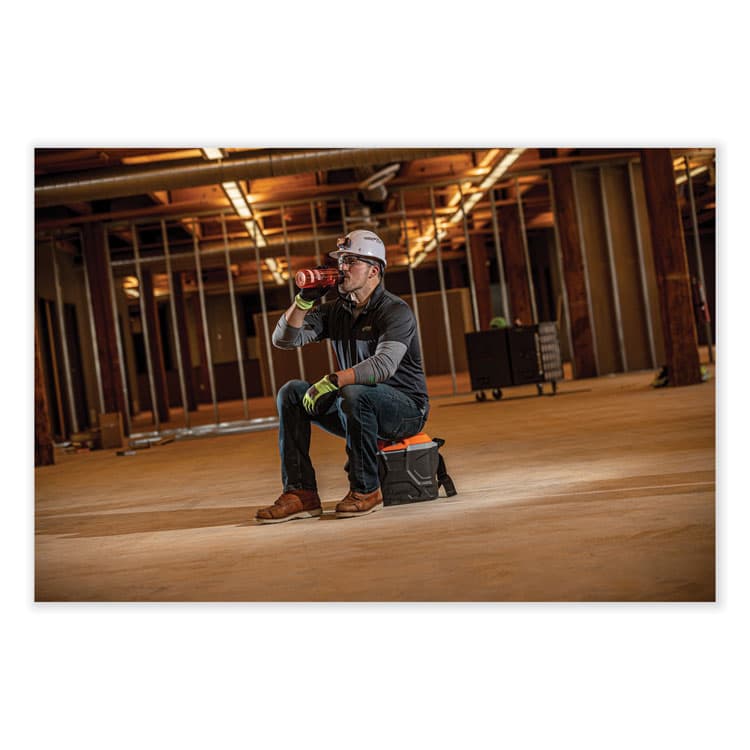 ERGODYNE CORPORATION Chill-Its 5151 Plastic Wide Mouth Water Bottle, 34 oz, Orange (EGO13151) thumbnail 4