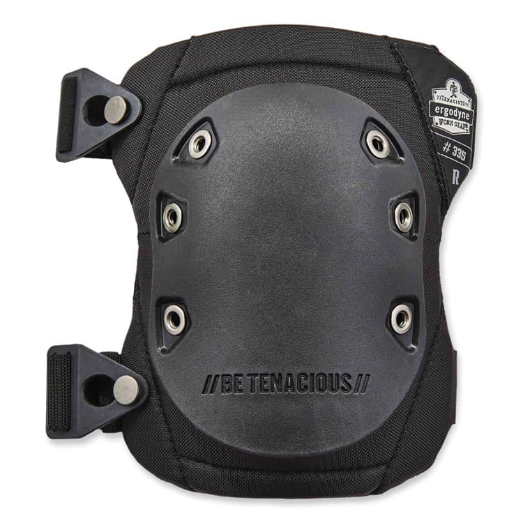 ERGODYNE CORPORATION ProFlex 335 Slip-Resistant Rubber Cap Knee Pads, Buckle Closure, One Size Fits Most, Black Cap, Pair (EGO18335) thumbnail 2