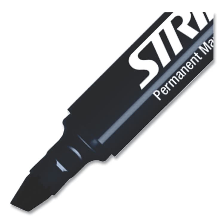 STRIDE WRITING StrideMark Tank Permanent Marker, Broad Chisel Tip, Black, 12/Pack (STW22001) thumbnail 3