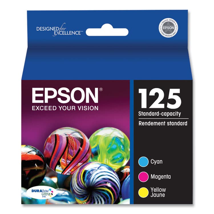 EPSON AMERICA, . T125520-S (125) DURABrite Ultra Ink, Cyan; Magenta; Yellow (EPST125520S)