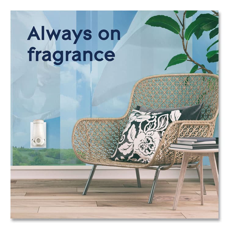 SC JOHNSON Plugin Scented Oil, Clean Linen, 0.67 oz, 2 Warmers and 6 Refills/Pack (SJN319963) thumbnail 3