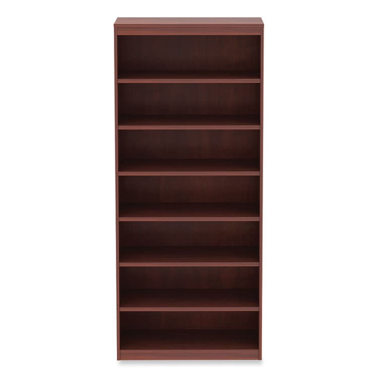 ALERA Alera Valencia Series Square Corner Bookcase, Seven-Shelf, 35.63w x 11.81d x 83.86h, Cherry (ALEVA78436MC) thumbnail 3