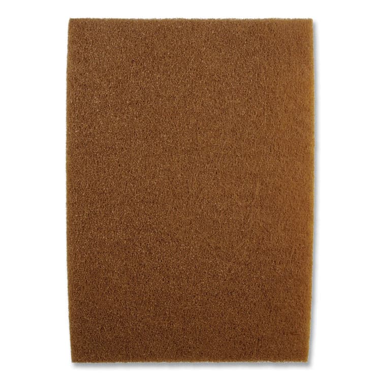 3M/COMMERCIAL TAPE DIV. Clean and Shine Pad, 20 x 14, Brown/Yellow, 5/Carton (MMM09555)