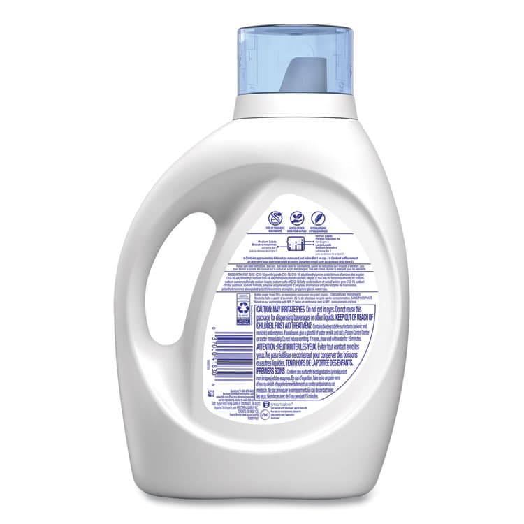 PROCTER & GAMBLE Free and Gentle Liquid Laundry Detergent, HE Compatible, Unscented, 92 oz Bottle (PGC48871) thumbnail 3